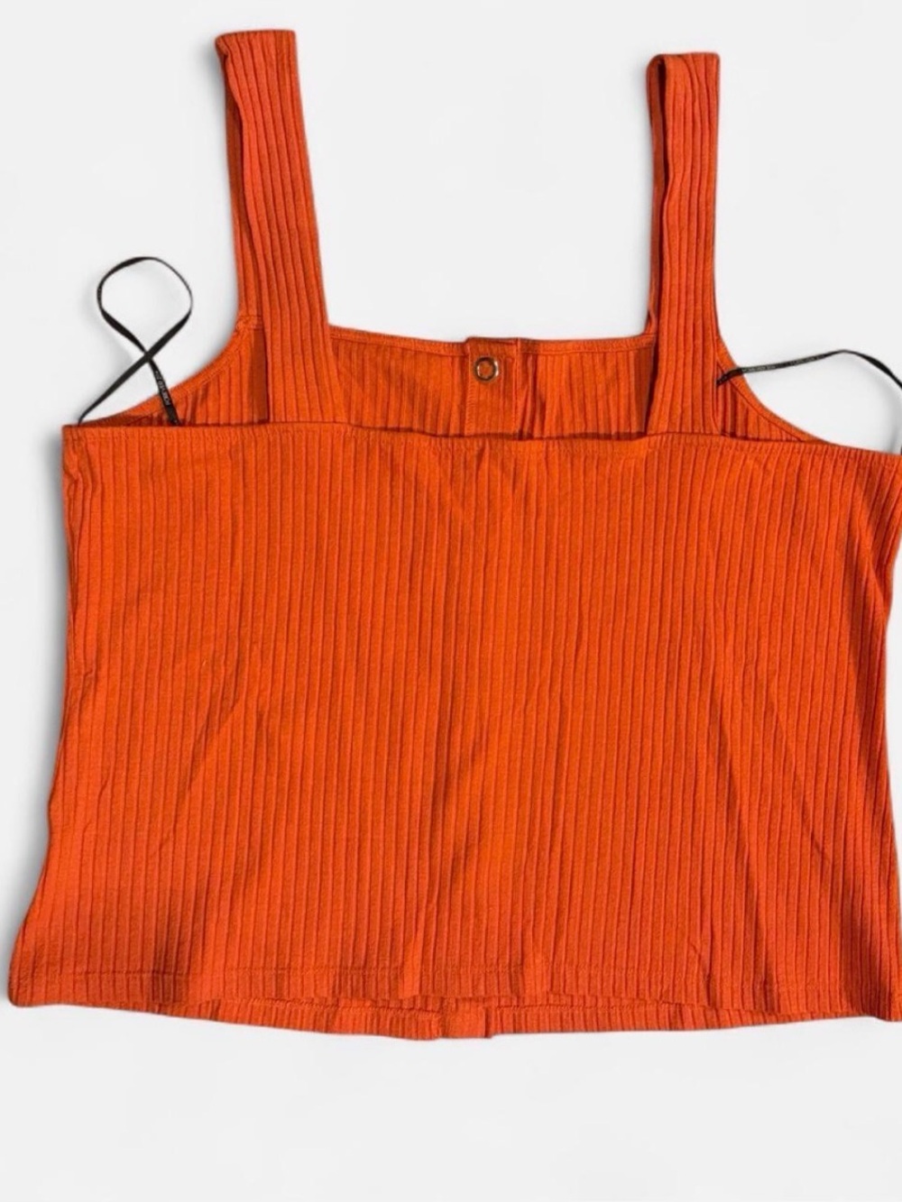 Forever 21 Bright Orange Ribbed Button-Front Tank - Picture 7 of 7